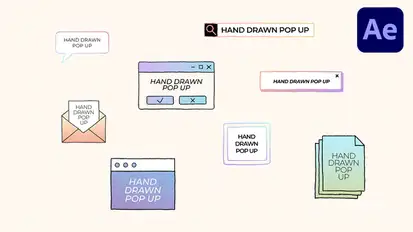 Hand Drawn Pop Up | After Effects Titles template preview