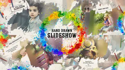 Hand Drawn Slideshow Video Displays template preview
