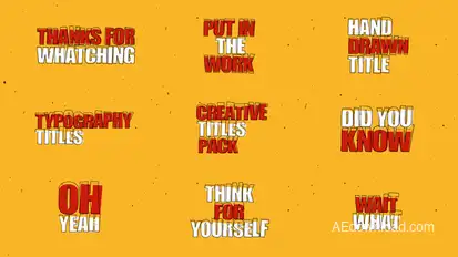 Hand Drawn Titles | AE Titles template preview