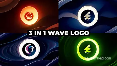 Hand Drawn Waves Logo Reveal Logo Stings template preview