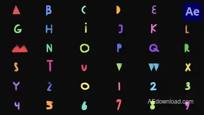 Hand Made Brush Font for After Effects Elements template preview