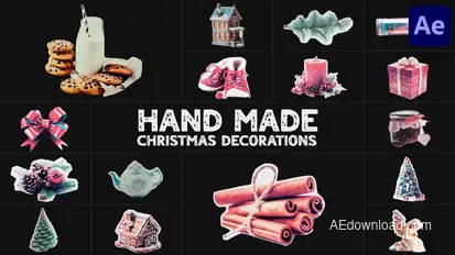 Hand Made Christmas Decorations | After Effects Elements template preview
