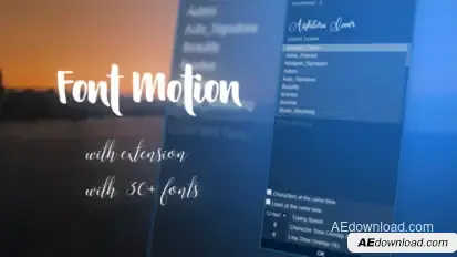 FontMotion Typeface Titles template preview