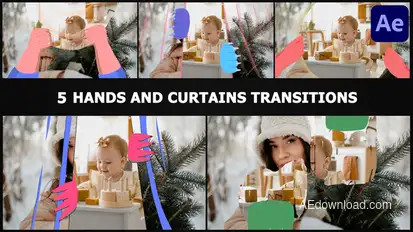 Hands And Curtain Backgrounds And Transitions | After Effects Elements template preview