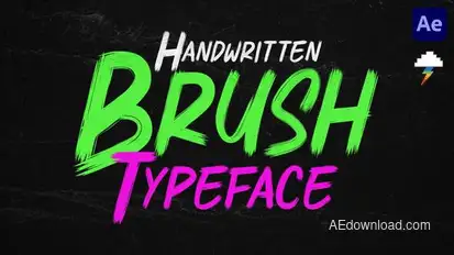 Handwritten Brush Typeface Titles template preview