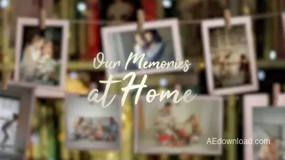 Hanging Postcards At Home Slideshow Openers template preview