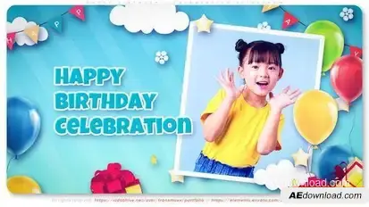 Happy Birthday - Celebration Slideshow Openers template preview