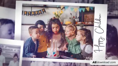 Happy Birthday Gallery Video Displays template preview