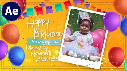 Happy Birthday Intro broadcast-packages template preview