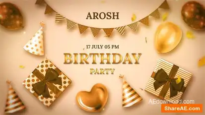 Videohive Happy Birthday Party Openers template preview