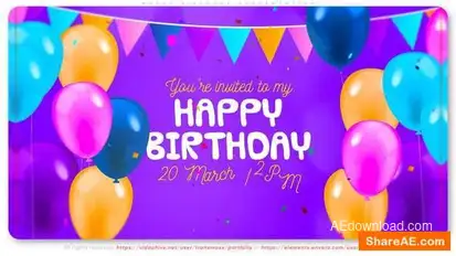 Happy Birthday Presentation Openers template preview