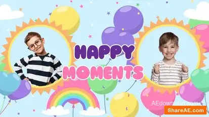 Happy Birthday slideshow Openers template preview