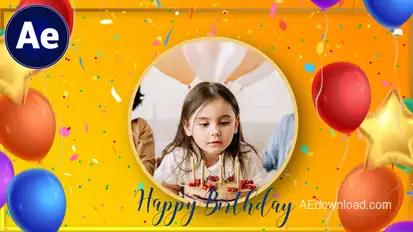 Happy Birthday Sliedeshow broadcast-packages template preview