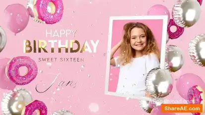 Happy Birthday Sweet Style Openers template preview