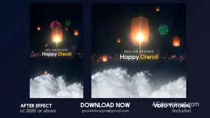 Happy Diwali Titles Openers template preview