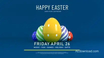 Happy Easter Video Displays template preview