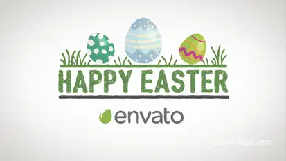 Happy Easter Cat | After Effects Logo Stings template preview