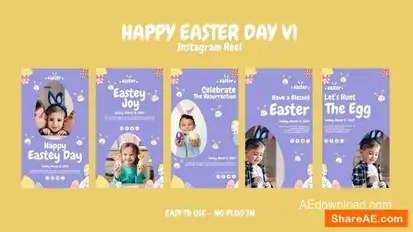 Happy Easter Day Instagram Stories V1 Openers template preview