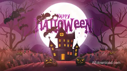 Happy Halloween Elements template preview