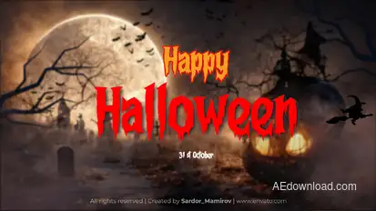 Happy Halloween Intro 2025 Openers template preview