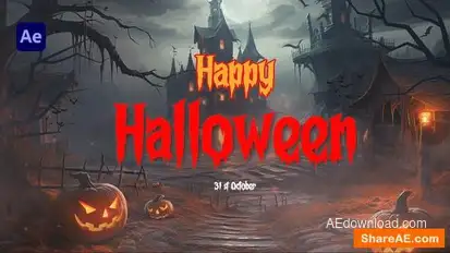 Happy Halloween Intro Openers template preview