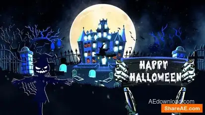 Happy Halloween Intro Openers template preview