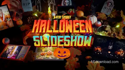 Happy Halloween Slideshow Elements template preview