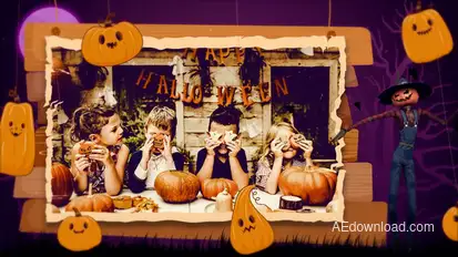 Happy Halloween Slideshow Video Displays template preview