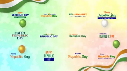 Happy Indian Republic Day Elements template preview