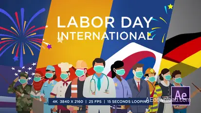 Happy Labor Day International Elements template preview