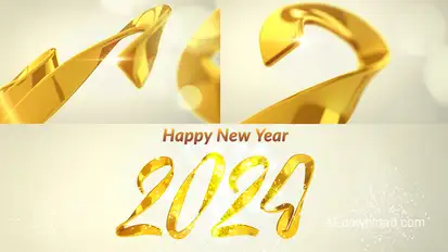 Happy New Year 2024 Intro Logo Stings template preview