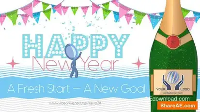 Happy New Year Openers template preview