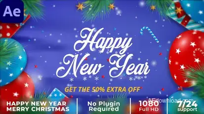 Happy New Year Video Displays template preview