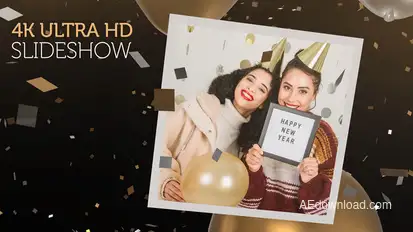 Happy New Year (4K slideshow) Video Displays template preview