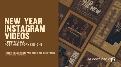 Happy New Year Instagram Promo Post And Story Product Promo template preview