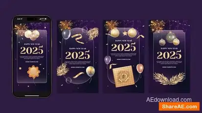 Videohive Happy New Year Instagram Story | Happy New Year Opener Openers template preview