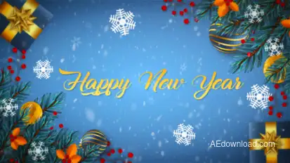 Merry Christmas Slideshow Video Displays template preview