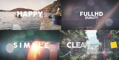 Happy Promo Video Displays template preview