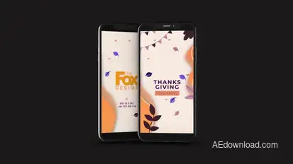 Happy ThanksGiving Food Delivery Menu Elements template preview