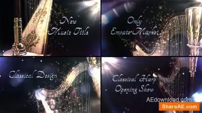 Harp - Classical Instrument Title Openers template preview