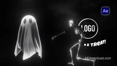 Haunted Halloween Reveal Logo Stings template preview