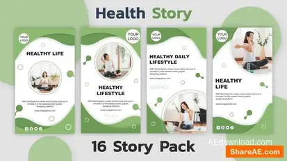 Videohive Health Instagram Story Pack Openers template preview