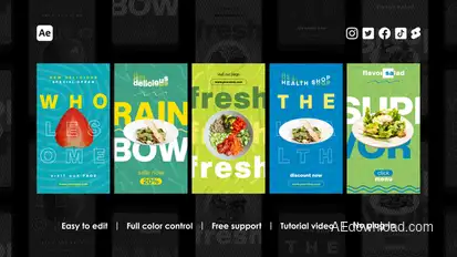 Healthy Food Instagram Stories Product Promo template preview