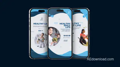 Healthy Life Concept Instagram Reel Video Displays template preview