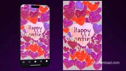 Hearts Balloons Logo reveal Logo Stings template preview