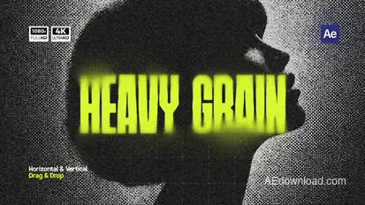 Heavy Grain Overlay Elements template preview