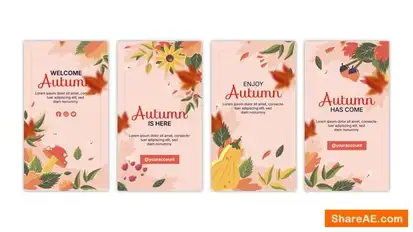 Hello Autumn, Instagram Stories Openers template preview