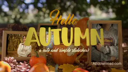 Hello Autumn Memories Slideshow Openers template preview