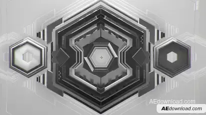 Hexagon Intro Logo Stings template preview