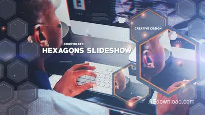 Hexagon Slideshow Openers template preview